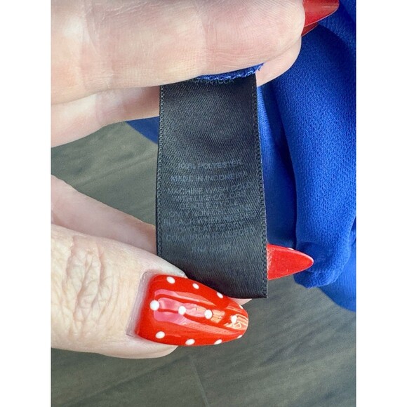 Express Bright Blue Long Sleeve Cinched Waist Mini Dress Size Medium NEW! - Picture 5 of 5